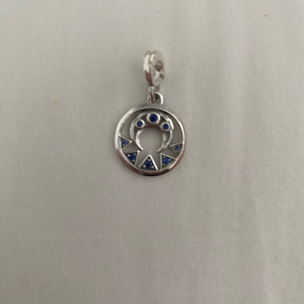 Pandora Silver charm with Blue Accents